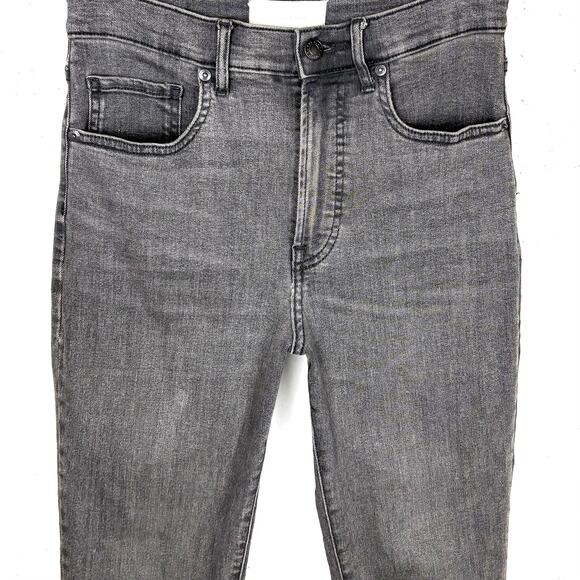 Everlane Womens High Rise Skinny Denim Jeans Zip Fly Washed Black Size 28 Tall - Picture 7 of 10